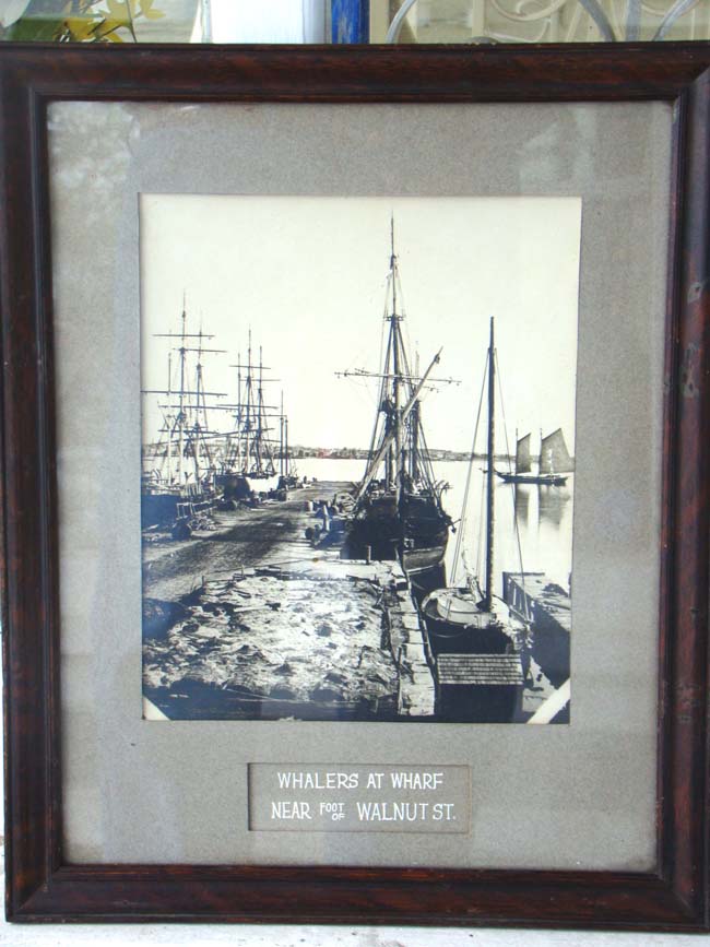 A fine and rare original 19th century photo of "Whalers at Wharf Near Foot of Walnut St., New Bedford — image 2